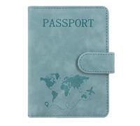 ACdream Custodia per passaporto e carte di vaccino, custodia con scomparto per carte di vaccinazione CDC, organizer per documenti da viaggio in pelle, con blocco RFID, per donne e uomini, *Piano