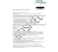 ACE 100082 Certificato di calibrazione