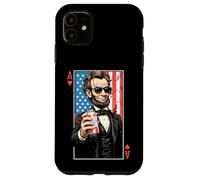 Ace Abe - Carte da gioco divertente per il 4 luglio Abraham Lincoln Beer Custodia per iPhone 11