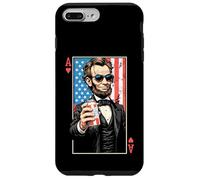 Ace Abe - Carte da gioco divertente per il 4 luglio Abraham Lincoln Beer Custodia per iPhone 7 Plus/8 Plus