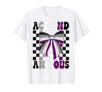 Ace And Anxious Funny Asessuale Pride Flag LGBTQ Girl Coquette Maglietta