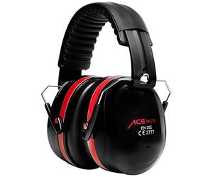 ACE Cuffie Mute - Cuffie per il lavoro e il tiro - EN 352-1 - Rosso