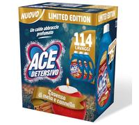 ACE Detersivo Limited Edition essenza di mela e cannella, Cartone da 3 Flaconi x 38 Lavaggi
