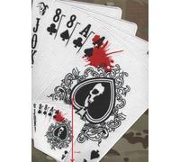 Ace E 8s Dead Man's Hand 30.5cm X 25.4cm + 4 " 2-PATCH Set per Biker Pelle