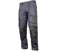ACE Genesis Jeans Uomo Pantaloni da Lavoro Lunghi - Pantaloni Cargo da Uomo in Cotone 98% - Vita Elastica e Tasche al Ginocchio