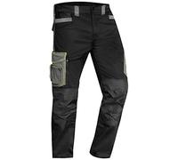 ACE Genesis Pantaloni da Lavoro da Uomo - Pantaloni Cargo Elasticizzati in Vita - Neri - 50