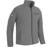 ACE Giacca in pile - giacca calda da uomo per l'outdoor - giacca da uomo senza cappuccio - zip e tre tasche - Grigio - 4XL
