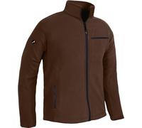 ACE Giacca in pile - giacca calda da uomo per l'outdoor - giacca da uomo senza cappuccio - zip e tre tasche - Marrone - XL