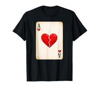 Ace of Broken Hearts - Maglietta Vintage a Forma di Carte da Gioco Maglietta