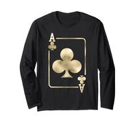 Ace of Clubs - Carta da Gioco per Halloween Maglia a Manica