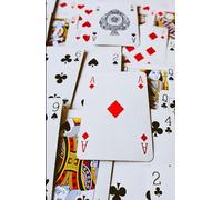 Ace of Diamonds and Ace of Spades Playing Card A5 Hardback Lined Glossy Notebook: Poker Stocking Filler, Playing Card Stationery