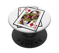 Ace & Queen of Diamonds 21st Birthday Twenty One Years Old PopSockets PopGrip Adesivo