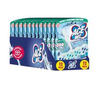 ACE Tavoletta WC Freschezza Marina Anticalcare - Detergente WC con Schiuma Attiva, Profumo Marino, Igiene e Pulizia Continua del WC fino a 300 Risciacqui, Confezione da 12 pezzi