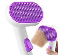 ACE2ACE Spazzola Gatto Cane Pelo Lungo e Corto, Autopulente Spazzola Morbida per Gatti e Cani, Cardatore per Cani Gatti, Brush per Barboncino,Golden Retriever,Labrador,Husky,Bulldog,Maltese, Bianco