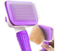 ACE2ACE Spazzola Gatto Cane Pelo Lungo e Corto, Autopulente Spazzola Morbida per Gatti e Cani, Cardatore per Cani Gatti, Brush per Barboncino,Golden Retriever,Labrador,Husky,Bulldog,Maltese, Viola