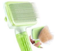 ACE2ACE Spazzola Gatto Cane Pelo Lungo e Corto, Autopulente Spazzola Morbida per Gatti e Cani, Cardatore per Cani Gatti, Brush per Barboncino,Golden Retriever,Labrador,Husky,Bulldog,Maltese, Verde