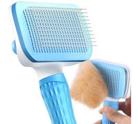 ACE2ACE Spazzola Gatto Cane Pelo Lungo e Corto, Autopulente Spazzola Morbida per Gatti e Cani, Cardatore per Cani Gatti, Brush per Barboncino,Golden Retriever,Labrador,Husky,Bulldog,Maltese, Blu