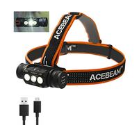 ACEBEAM H50 2.0 - Faro ricaricabile da 2000 lumen, multifunzione, grandangolo da 125 gradi, impermeabile, con fascia, ideale per campeggio, escursionismo, caccia