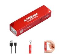 ACEBEAM Keylite 500 Torcia Porta-Chiavi Led potente Professionale Ricaricabile, EDC Ultra-Compatta e Piatta con Doppie LED, 6 Modalità, Piccola Torcia MINI per Emergenze, Casa e Esterni(Rosso)