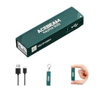 ACEBEAM Keylite 500 Torcia Porta-Chiavi Led potente Professionale Ricaricabile, EDC Ultra-Compatta e Piatta con Doppie LED, 6 Modalità, Piccola Torcia MINI per Emergenze, Casa(Verde acqua)