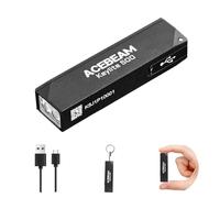 ACEBEAM Keylite 500 Torcia Porta-Chiavi Led potente Professionale Ricaricabile, EDC Ultra-Compatta e Piatta con Doppie LED, 6 Modalità, Piccola Torcia MINI per Emergenze, Casa e Esterni(Nero)