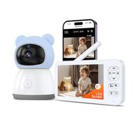 ACEBELL 2K 5" Babyphone Camera con App Telefono, Rotazione a 360° Luce Notturna Colorata, Zoom 4X, Monitoraggio del Movimento, Monitoraggio Automatico, Area di Allarme Personalizzata