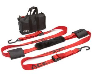 ACEBIKES allaccia le cinture Cinghia di tensionamento del manubrio, nero-rosso