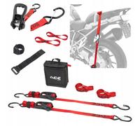 ACEBIKES ZESTAW PASÓW TRANSPORTOWYCH 140CM 2-PACK + 2 PĘTLE MOCNE RATCHET PRO