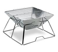 AceCamp, barbecue a carbonella, griglia classica piccola, pieghevole, griglia da campeggio, compatta, in acciaio inox, 1600