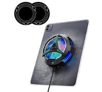 ACEDAYS Dispositivo di raffreddamento magnetico per iPad, Surface Pro, Samsung Tab, ventola Cooing con display della temperatura per giochi mobili, Tiktok Live Streaming (Mech verde + 3 ventose