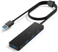 Aceele Hub USB 3.0 con Cavo Lungo 120cm, Sdoppiatore USB a 4 Porte da 5 Gbps, Semplice e Pratico Adattatore USB Multipla per PS5, MacBook Pro/Air, iMac e Altri Laptop