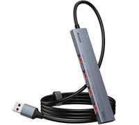 Aceele Hub USB 3.2 da 10 Gbps con 4 porte USB A 3.2, Sdoppiatore USB 3.2 Gen 2 con Cavo Dati Lungo 1,2 m e Porta di Alimentazione di Tipo C per Chromebook, Surface Pro 3, iMac, PS4 e Altri