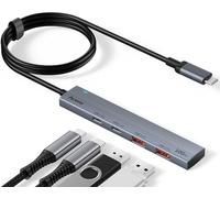 Aceele Hub USB C 3.2 Sdoppiatore con 2 Porte USB-A e 2 Porta USB-C, 10Gbps Adattatore USB 3.2 Gen 2 con Cavo Lungo 100cm, Hub Multipresa Tipo C per Laptop, PC Desktop, MacBook Pro/Air, iPad, ecc.