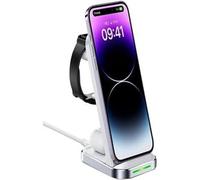 Acefast Caricatore induttivo Qi 3in1 con supporto E15 15W (bianco)