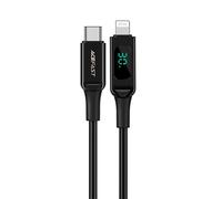 Acefast Kabel MFI USB Typ C - Lightning 1,2 m, 30 W, 3 A, schwarz (C6-01 Black)