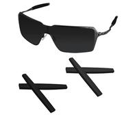 Acefrog 2 paia di gommini di ricambio in morbido silicone per occhiali da sole Oakley Probation OO4041, si adattano perfettamente, colore nero, Nero , Taglia unica