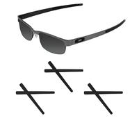Acefrog 3 paia di calzini di ricambio in morbido silicone per occhiali Oakley OX5038, piastra metallica Asian Fit OX5051, piastra in carbonio OX5079, perfettamente adattabile, nero