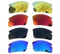 Acefrog 4 paia di lenti polarizzate di ricambio per occhiali da sole Oakley Flak 2.0 XL OO9188, si adattano perfettamente, infrangibili, antigraffio, confezione risparmio, multicolore, Taglia unica