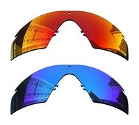 Acefrog Lenti di ricambio polarizzate da 1,5 mm per occhiali da sole Oakley Si Ballistic M Frame 2.0/3.0, materiale aggiornato, resistenti agli urti, colore rosso fuoco e blu ghiaccio polarizzate, 1,5