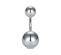 AceFun 14G Piercing ombelico Titanio Piccolo 6MM Argento G23 Barra Piercing Pancia donne Anelli Piccolo cuore banana Pretty Piercing per pancia Barre per pancia