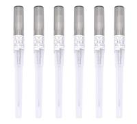 AceFun 16g ago cannula piercing,6 pezzi 16 Guage (1.2 mm) aghi piercing monouso acciaio inox corpo cavo Grigio per orecchio naso pancia ombelico capezzolo