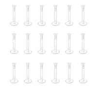 AceFun - Fermagli per piercing labiale trasparenti - Perni labret in acrilico per lavoro, chirurgia e risonanza magnetica | Perni per orecchio da 1,2 mm invisibili per trago, cartilagine elica 16 g 6