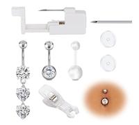 AceFun Kit pistola piercing ombelico alle labbra lingua orecchie naso Kit pistole piercing sicure Strumento corporeo per donne uomini/Kit