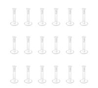 AceFun Piercing trasparente per labbro, in acrilico, per lavoro, chirurgia e risonanza magnetica, 1,2 mm, invisibili, per trago, cartilagine, elice, 16 g, 6/8/10/12 mm, Plastica