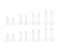 AceFun Piercing trasparente per labbro, in acrilico, per lavoro, chirurgia e risonanza magnetica, 1,2 mm, invisibili, per trago, cartilagine, elice, 16 g, 6/8/10/12 mm, Plastica