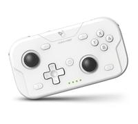 AceGamer Pocket Controller, controller wireless per Switch 2/Switch/PC/iOS/Android, mini gamepad joystick con turbo/sensore giroscopico a 6 assi/attivazione con un solo pulsante (bianco)
