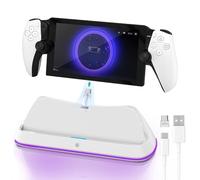 AceGamer Supporto di ricarica RGB per portale P5, stazione di ricarica portatile per console P5, accessori con 7 modalità di illuminazione e cavo di tipo C, ricarica rapida con luce (bianco)