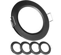 acegoo Faretti LED da Incasso 12V Camper Barca Lampada Soffitto Downlight Rotondo Plafoniera 5000K IP64 per Roulotte Furgone Cucina Bagno Cartongesso Mobile, Nero Bianco freddo 4 pezzi