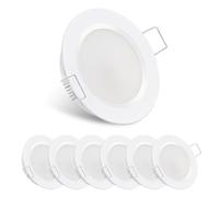acegoo Faretti LED da Incasso DC 12V Lampada Soffitto Downlight Rotondo Plafoniera 3000K IP64 per Camper Barca Roulotte Furgone Cucina Bagno Cartongesso Mobile, 6 Pezzi Bianco