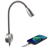 acegoo Lampada da Lettura da Parete LED 12V Camper Dimmerabile Collo di Cigno Flessibile DC 24V Comodino con Interruttore Dimmer e Caricatore Tipo C per Barca Cabina Roulotte